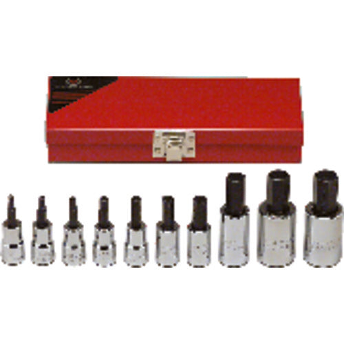 Wright Tool KP50311 10 Piece–3/8" & 1/2" Drive - Hex Bit Set