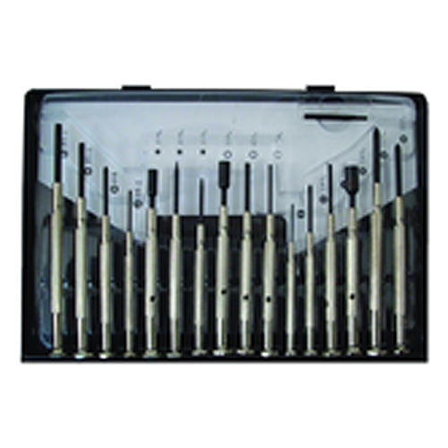 Generic KP8310730 16 Pieces - #0, 1 Phillips, 1, 1.4, 2, 2.4, 3, 3.8 mm Slotted; 1.5, 2, 2.5 mm Hex Drive; 3, 4, 5 mm Nut Drive - Precision Screwdriver Set