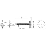 TE-CO 31321S KNURLED KNOB SWIVEL SCREW CLAMP WITH SMALL PAD