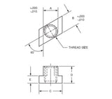 JERGENS KWIK T-NUT, 5/8 T-SLOT 1/2-13 - 43336