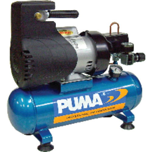 Puma PW40LA5706 1.5 Gallon Oil-Less Hotdog Portable Air Compressor, 1.5 hp Peak, 1 hp Running, 115 V 1PH, 2.2@ 90 psi, 35 lbs