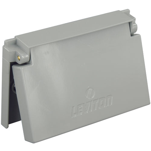 Leviton LV104990 Weather Resistant Cover - Horizontal - Gray