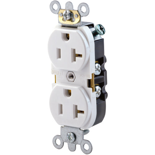 Leviton LV105362SW 20 A; 125 Volt; NEMA 5-20R; 3W; Straight Blade Wiring Device - White