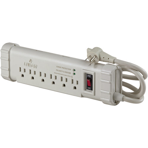 Leviton LV10S1000PS 15 A; 120 Volt; 6 Plug Office Grade Surge Strip - Beige