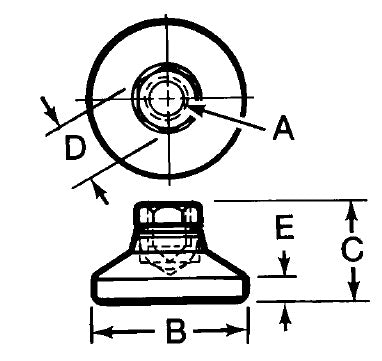 TE-CO 44403 LEVELING PAD ASSEMBLY 5/8