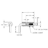 TE-CO 54361X STL STBY L HANDLE PLGR NON LK 3/8-16 NO NYLOK