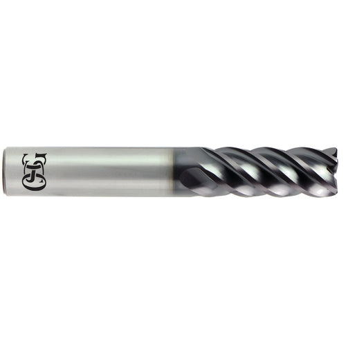 OSG USA, Inc. TP5220552501 1/4 Dia. ?1/4 Shank ?5/8 DOC ?2-1/2 OAL, Carbide, TiAlN, 5 Flute, Variable Helix, Round, Corner Radius, Solid End Mill