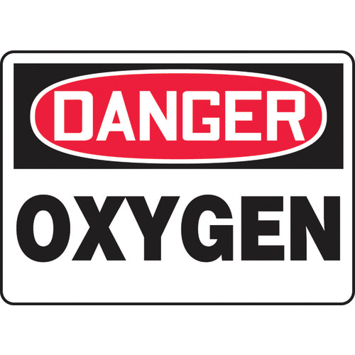 Accuform KB70715A Sign, Danger Oxygen, 10