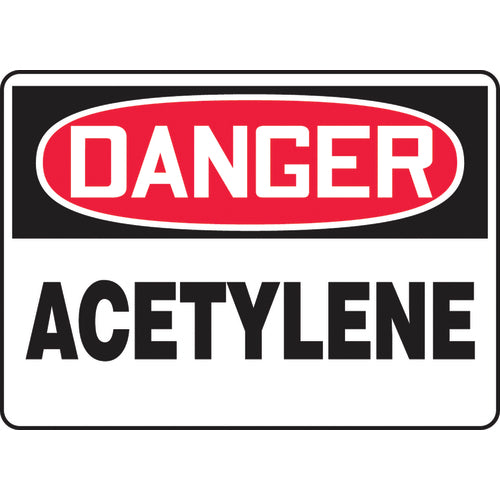 Accuform KB70830P Sign, Danger Acetylene, 7