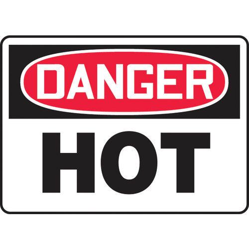 Accuform KB70660V Sign, Danger Hot, 7