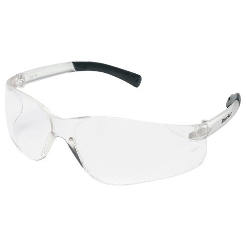 Crews KB85BK010 Safety Glasses - Clear Uncoated Lens - Clear Frame - BK3 Style