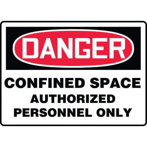 Accuform KB70740A Sign, Danger Confined Space Authorized Personnel Only, 7