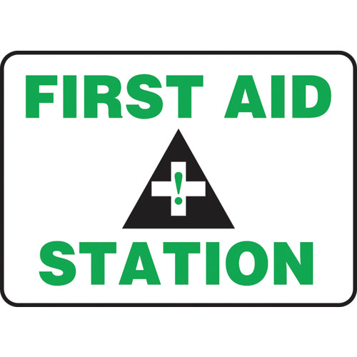 Accuform KB70875V Sign, First Aid Station, 10