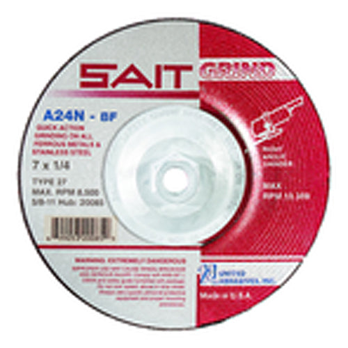 United Abrasives MG4122065 9" x 1/8" x 7/8" - Aluminum Oxide A24R - Depressed Center Wheel