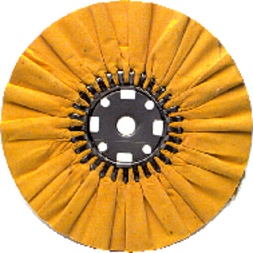 Divine Brothers MG95150 10" x 3/4" (3" x 4" Flange) - Cotton Untreated - General Purpose Use Ventilated Bias Buffing Wheel