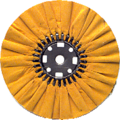 Divine Brothers MG95150 10" x 3/4" (3" x 4" Flange) - Cotton Untreated - General Purpose Use Ventilated Bias Buffing Wheel