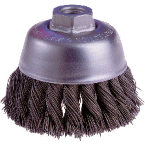 Osborn International MK6033005 3-1/2" Diameter-5/8"-11 Arbor Hole - Knot Type Steel Wire Cup Wheel