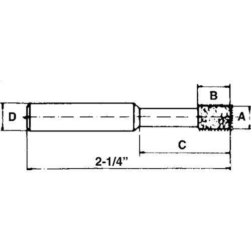 Quality Import MN52215045120 0.109" x 0.157" x 1/8"-120 Grit - Cubic Boron Nitride Jig Grinding Mandrel