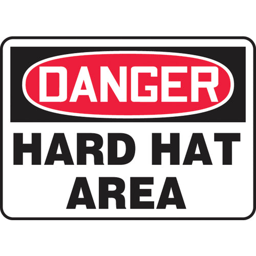 Accuform KB70900P Sign, Danger Hard Hat Area, 7