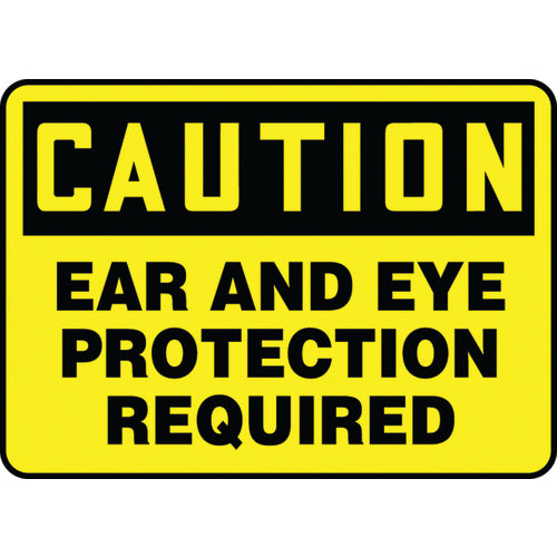 Accuform KB70925V Sign, Caution Eye Protection Must Be Worn In This Area, 10