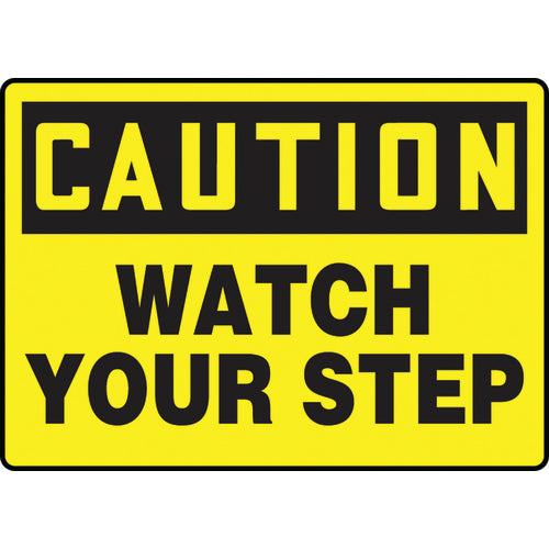 Accuform KB70940P Sign, Caution Watch Your Step, 7
