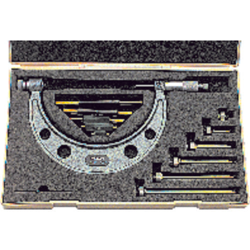 Mitutoyo MT80104-155 24"-28" Measuring Range-0.001" Graduation - Ratchet Thimble - Carbide Face - Interchangeable Anvil Micrometer