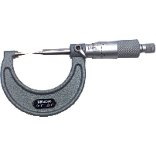 Mitutoyo MT80112-178 1-2" Measuring Range-0.001" Graduation - Ratchet Thimble - High Speed Steel Face - Point Micrometer