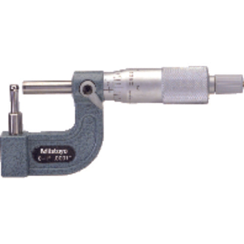 Mitutoyo MT80115-308 0-25 mm Measuring Range-0.01 mm Graduation - Ratchet Thimble - Carbide Face - Tubing Micrometer