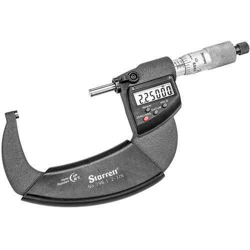 Starrett MV7001118 Model 796.1XRL-3 IP672" - 3"/50-75 mm Electronic Outside Micrometer
