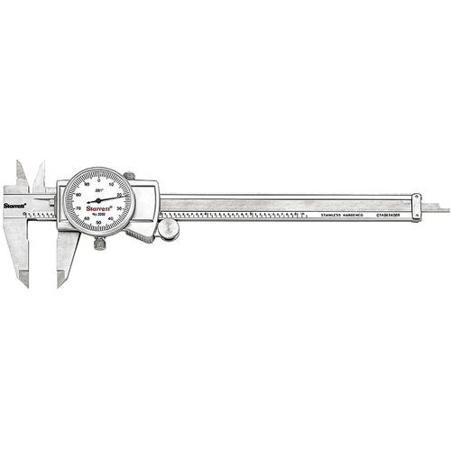 Starrett MV7061466 3202-12 Dial Caliper, Hardened Stainless Steel, 0-12" Range, .001" Graduations