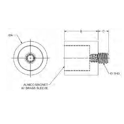TE-CO 63103 3/4 DIA X 1 HEIGHT MAGNETIC REST PAD