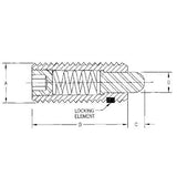 Te-Co 63704 Metric Spring Plungers - Steel Body, Steel Nose M12X1.75