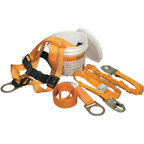 Miller by Honeywell LF50TFPK5U6FTAK Miller Kit W/T4500 Harness T5111 Lanyard T7314 Cross Arm Strap & 1.5 Gallon Bucket