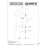 NAAMS Fence Post Foot APF001