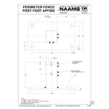 NAAMS Fence Post Foot APF002