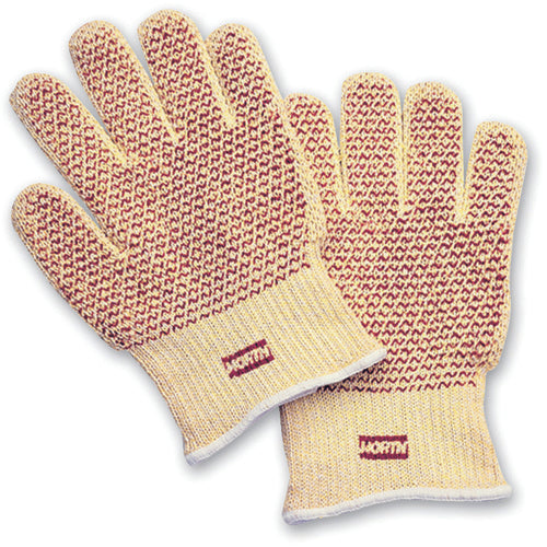 North Safety KB65527457 Size Men's Gloves-Grip N Kevlar - ambidextrous - heavy Hot Mill Kevlar blended glove - 7 gauge inner & outer - wide cuff - nitrile 