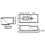 Te-Co 33814 Nuzzler® Edge Clamps - High Grip 1/2 X 7-3/8