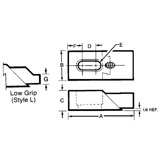 Te-Co 33716 Nuzzler® Edge Clamps - Low Grip 5/8 X 5-5/16