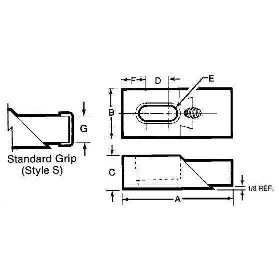 Te-Co 33826 Nuzzler® Edge Clamps - Standard Grip 1/2 X 5-5/16