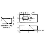 Te-Co 33828 Nuzzler® Edge Clamps - Standard Grip 1/2 X 7-1/16