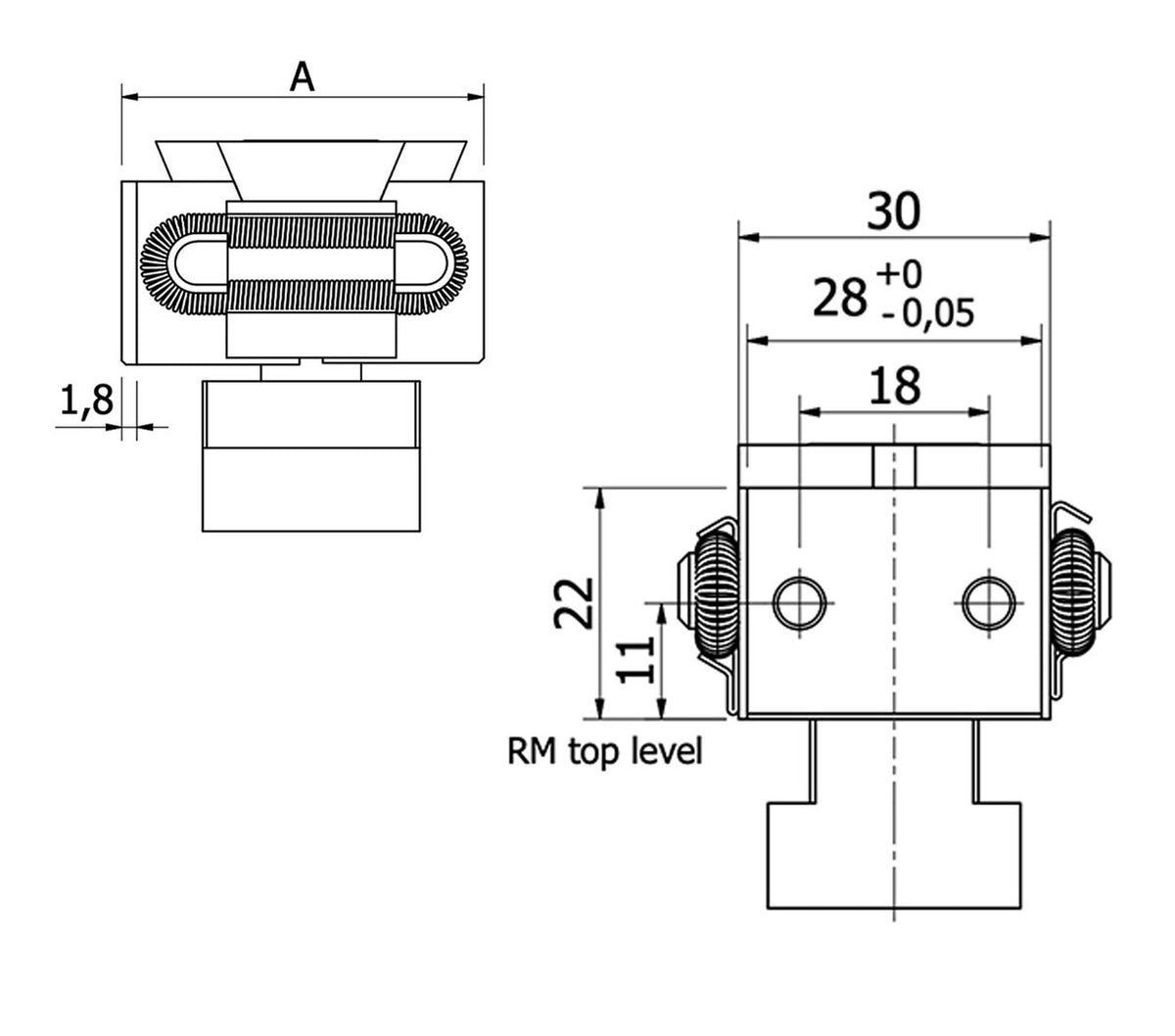 JERGENS CLAMP MODULE, CLAMP TYPE D, SMOOTH/SERRATED - RMC-DSR