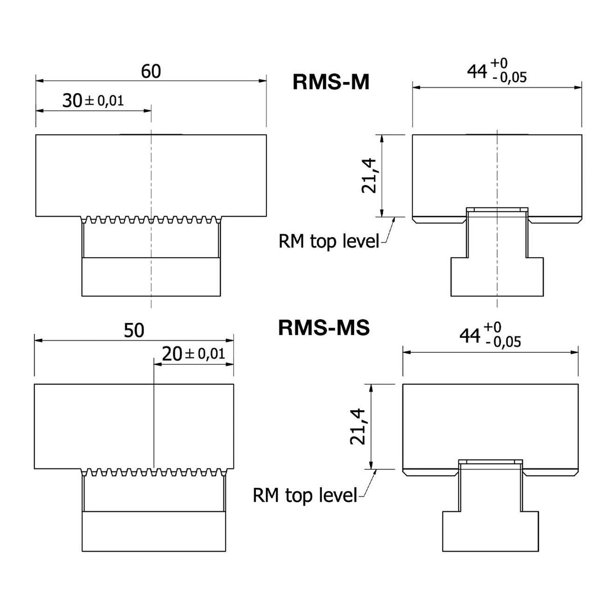 JERGENS STOP MODULE, MACHINABLE/SMOOTH - RMS-MS