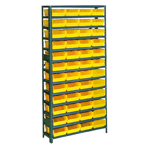 Edsal RZ50PB308 36" x 12" x 48" (48 Bins Included) - Small Parts Bin Storage Shelving Unit