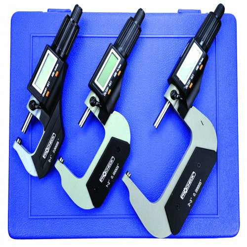 Procheck PC20EM03755IP4 IP40 Electronic Micrometer Set - 0-3"/76.2 mm Range - 0.00005"/0.001 mm Resolution - Output S4 Connector