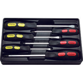Ko-ken PK168PS/6 Screwdriver Set  PH1-2-3/SL5-6-8 ABS Tray   6 pieces