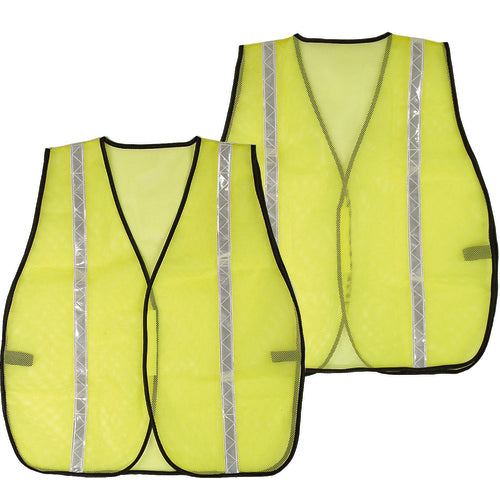 PRM Pro KB38SV8099 Universal Mesh Vest; Hi-Vis Lime Green, Velcro Closure - One Size Fits Most