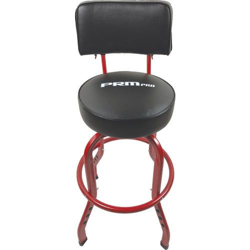PRM Pro RZ451000 STOOL HD WITH BACKREST BLACK/RED