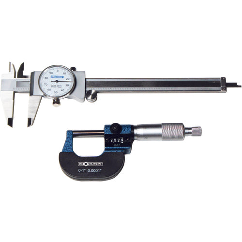 Procheck PC21MCKDIGDL 0-1" Outside Micrometer And 0-6" Dial Caliper in Case
