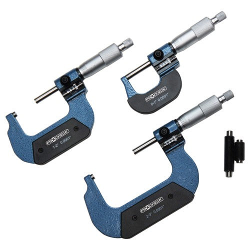 Procheck PC21MDMS0301 0 - 3" 3 Piece Set 0.0001" Graduation Mechanical Digital Outside Micrometers