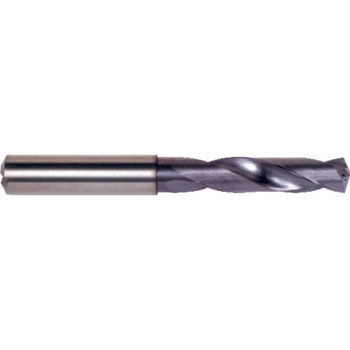 Dormer PT380624807 9/32" Dia. x 8 mm Shank x 41 mm Flute Length x 79 mm OAL, 3xD, 140°, TiAlN, 2 Flute, Coolant Thru, DIN 6535 HA Solid Carbide Drill